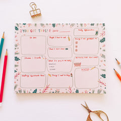 Abbie Ren - "You Got This!" Balanced Day Planner Notepad