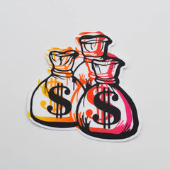 Metal- Sticker - Money Bags