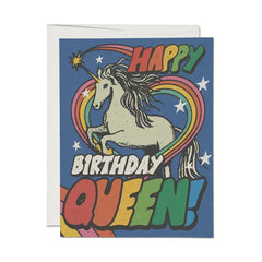 Red Cap Cards - Birthday Card - Happy Birthday Queen Unicorn