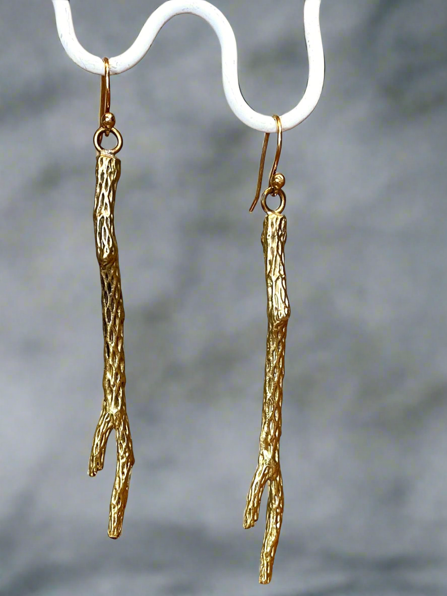 Sonambulo - Brass Cholla Earrings