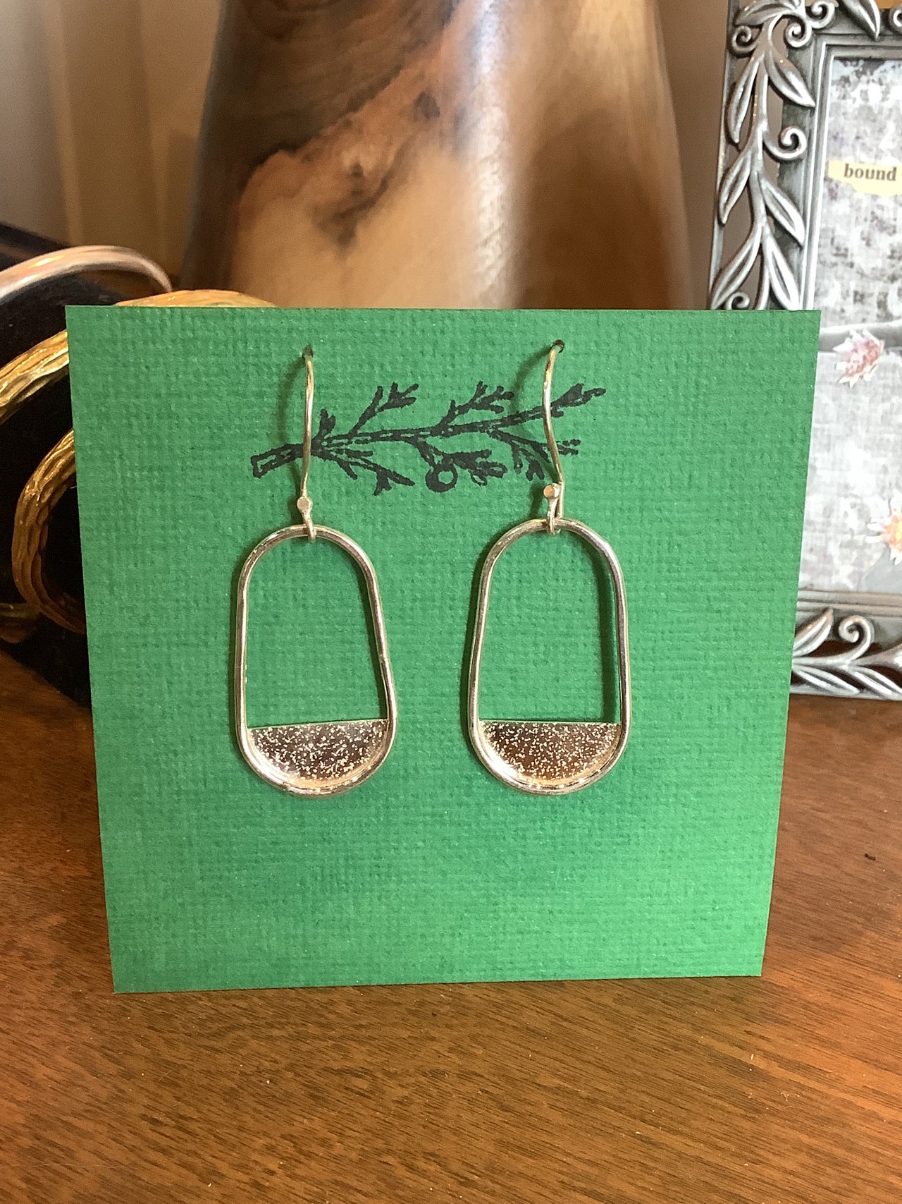 One Seed Design -  Sterling Silver Fan Hoops