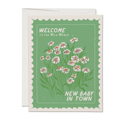 Red Cap Cards - Greeting Card - Welcome to the Wild World Baby