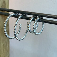 One Seed Design -Large Bead Wire Hoops
