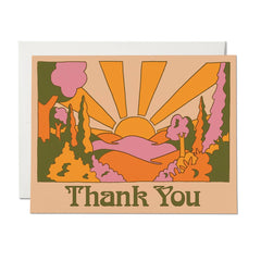 Red Cap Cards - Greeting Card - Sunrise Thank You