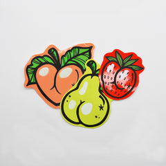 Metal - Fruit Booty Butts Sticker Pack