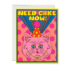 Red Cap Cards - Greeting Card - Need Cake Now!