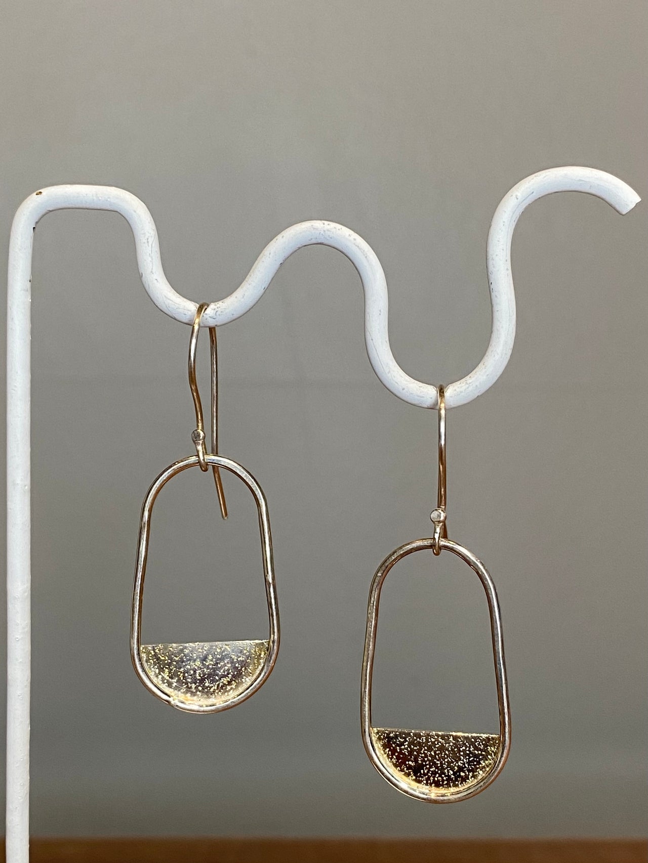 One Seed Design -  Sterling Silver Fan Hoops