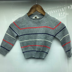 Apple Vintage - Apparel - Grey Striped Sweater