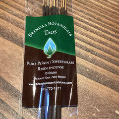Brenda’s Botanicals - Resin Incense 10pk - Pinon & Sweetgrass