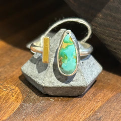 One seed design - Stone Mountain Turquoise Adjustable Ring