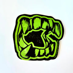 Sydney Amin - Fangs Green - Sticker