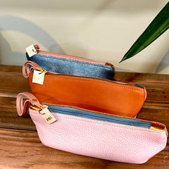 Ami Bags - Leather Colorblock Pencil Case