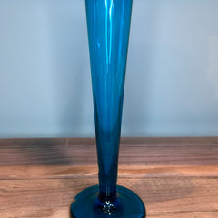 Clay + Coda - Vintage Mid-Century-Modern Teal Cone Vase (129)
