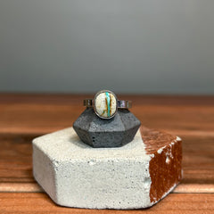One Seed Design -Stone Mountain Ribbon Turquoise Sterling Silver Ring - FB007