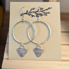 One Seed Design -Geo hoop Earrings: Triangles
