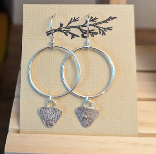 One Seed Design -Geo hoop Earrings: Triangles