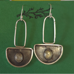 One Seed Design -Prehnite shadowbox dangles