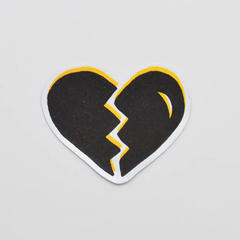 Metal- Sticker - broken heart mini