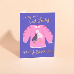 Carolyn Suzuki - Cat Lady - Birthday Card