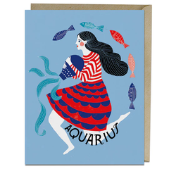 Lisa Congdon - Greeting Card - Aquarius