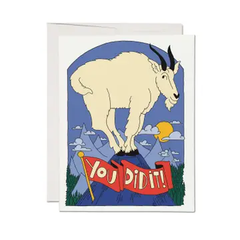 Red Cap Cards - Greeting Card - Proud Goat "You Did It"
