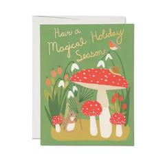 Red Cap Cards - HOLIDAY Greeting Card -Have a Magical Holiday Season