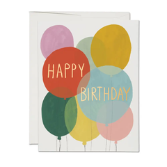 Red Cap Cards - Greeting Card - Happy Birthday Balloons