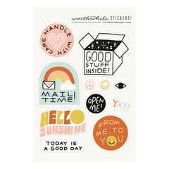 Worthwhile Paper - Die Cut Sticker - Handle With Care Sticker Sheet