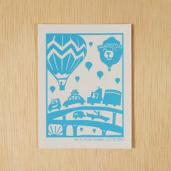Kei & Molly Hot Air Balloon Bear – Decorative Sticker