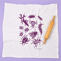 Kei & Molly - Tea Towel - Bugs (Purple)