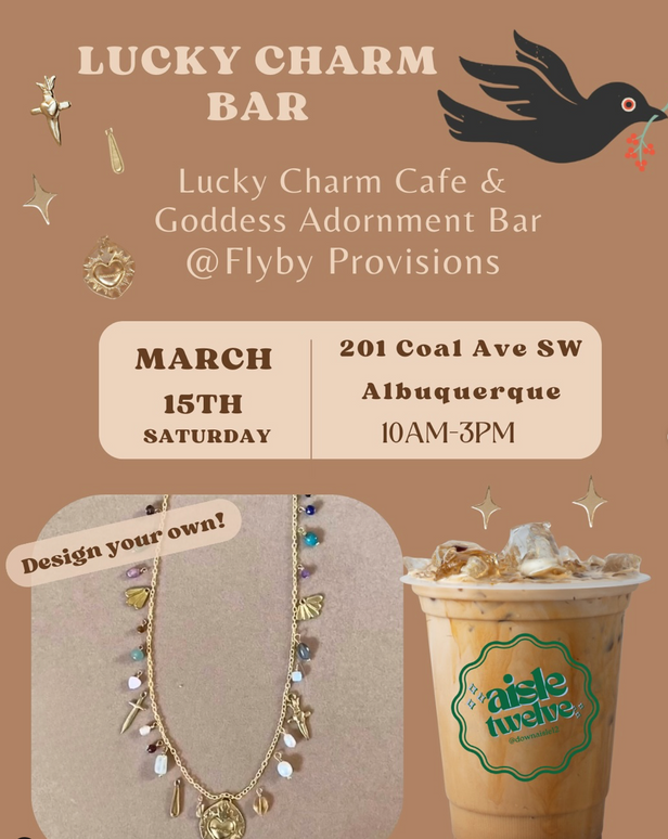 Lucky Charm Bar With Desert Goddess Jewelry and Aisle 12