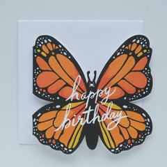 Birthday Greeting Card | Monarch, Die Cut