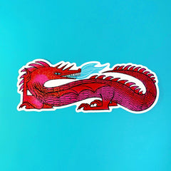 Glitter Dragon - Vinyl XL Sticker - Bumper sticker 