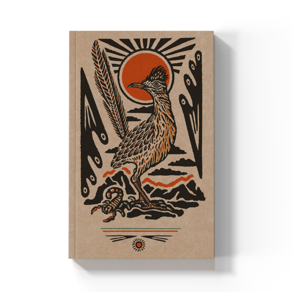RaycoDesign — Roadrunner Out West Kraft Layflat Notebook