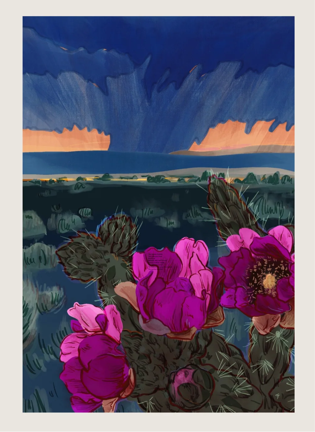 Fenn Fire Studio - Postcards - The Monsoon Cactus
