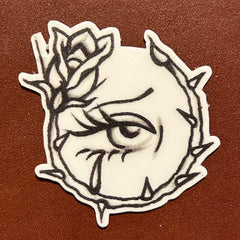 Doms sticker - Eye Teardrop rose