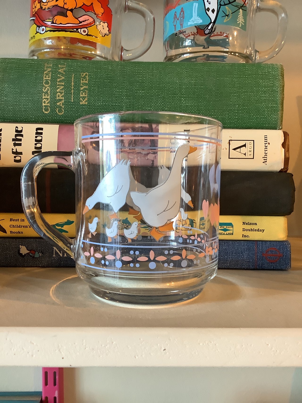 Vintage Glassware -  Vintage French Ducks Glass Cup