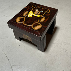 Flyby Provisions - Vintage Kids Hand-painted Wooden Stool