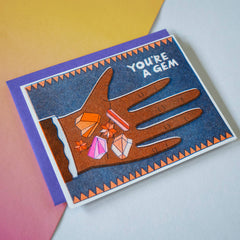You're A Gem - Risograph Greeting Card