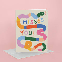 Love & Friendship Greeting Card | Missss You Snake