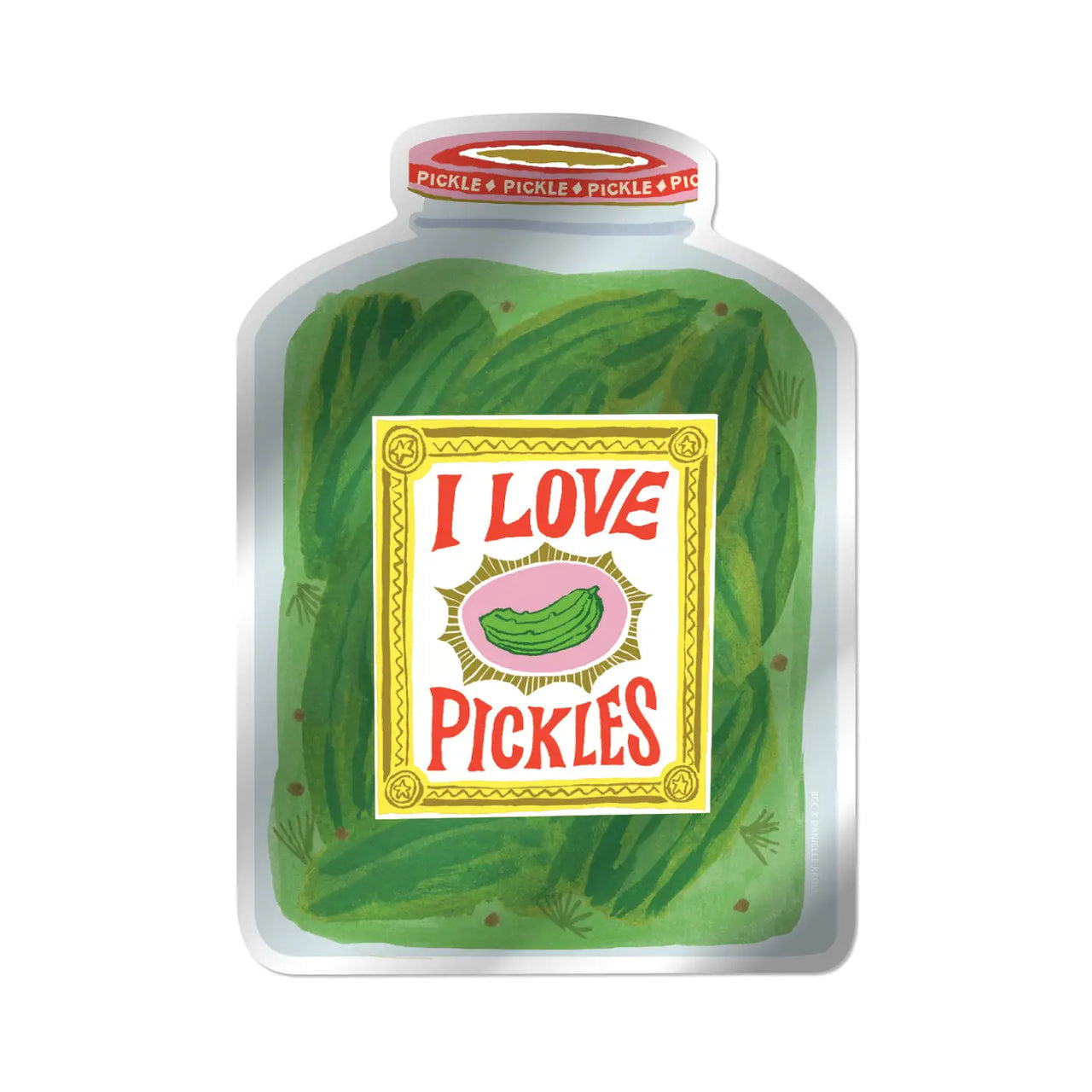 Red Cap Cards - Sticker - I Love Pickles