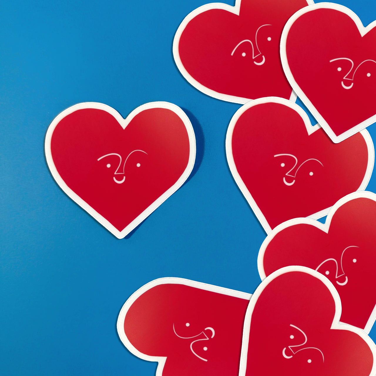 Happy Heart Clear Vinyl Sticker: Default Title
