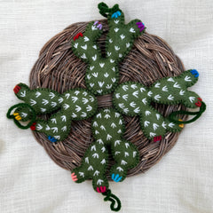 Wool Nopal Cactus Ornament,Peru (WNOP)