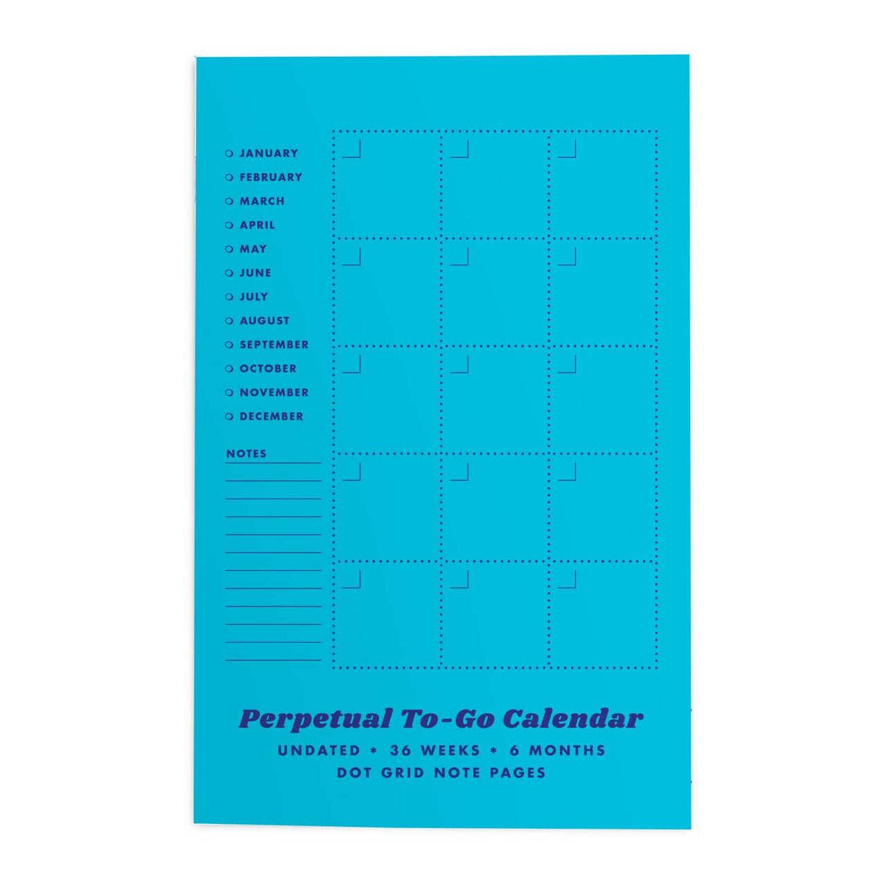 Next Chapter - Perpetual To-Go Calendar - Aqua