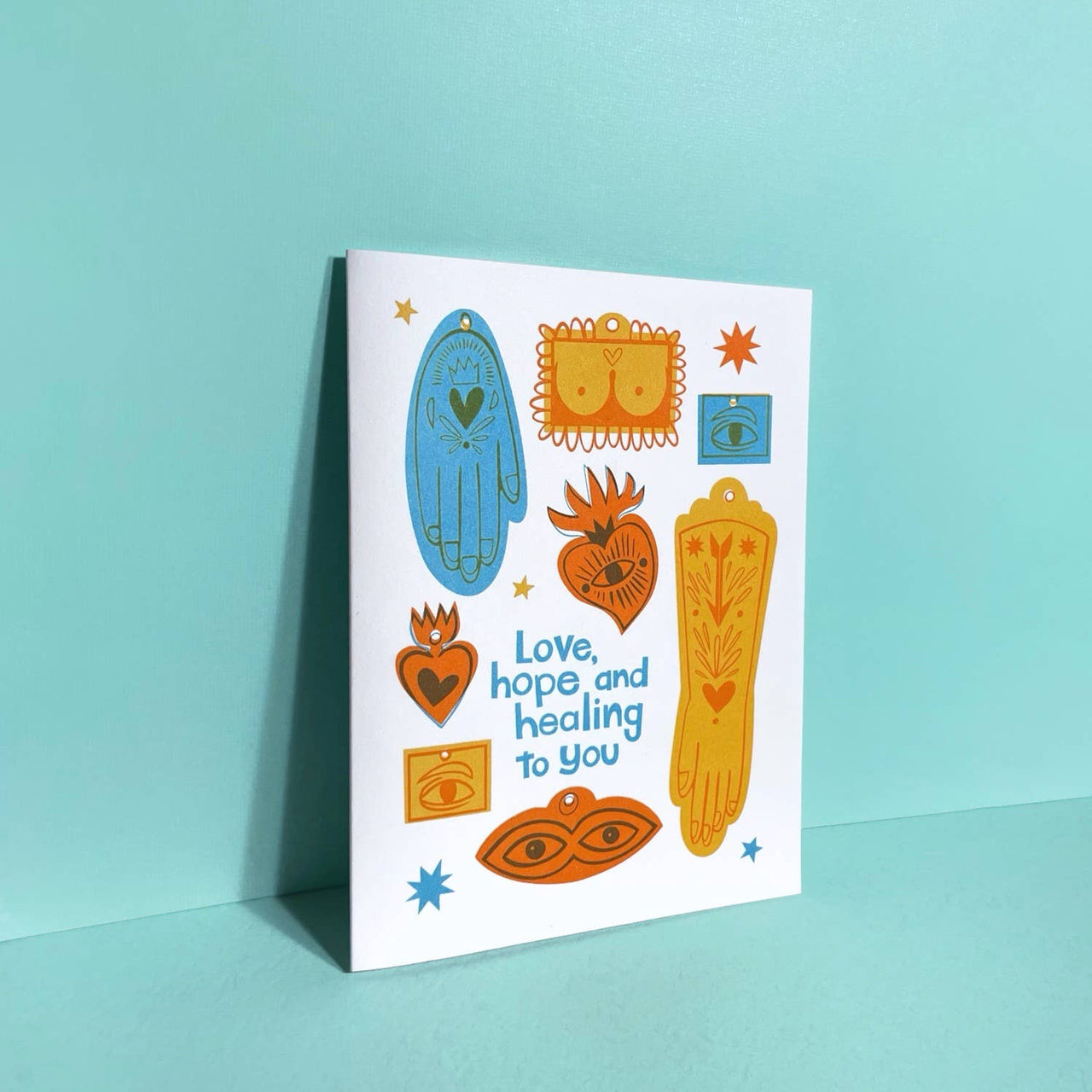Hope and Healing Ex Voto - Get Well Risograph Greeting Card