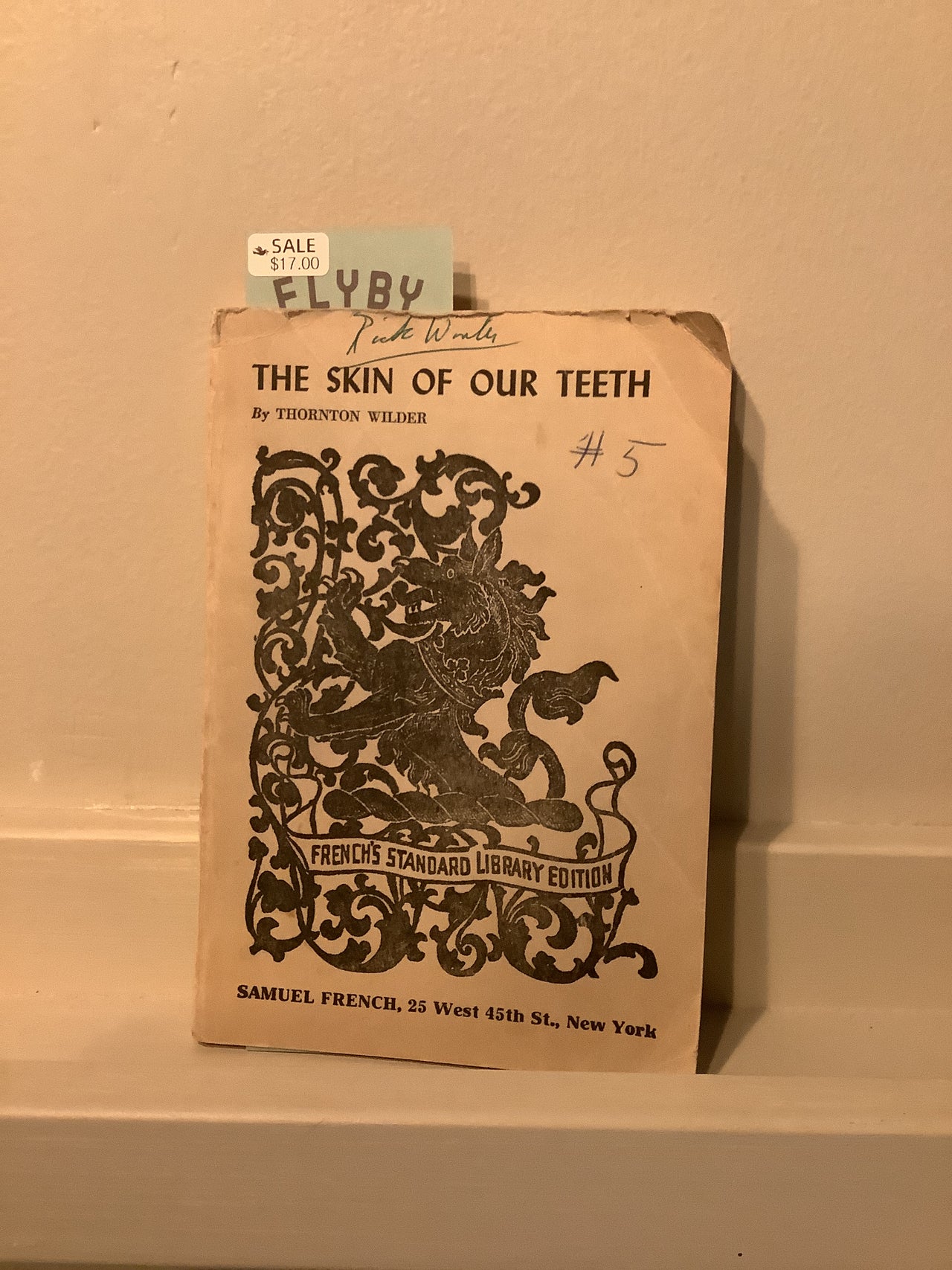 Flyby Provisions - Vintage book - the skin of our teeth