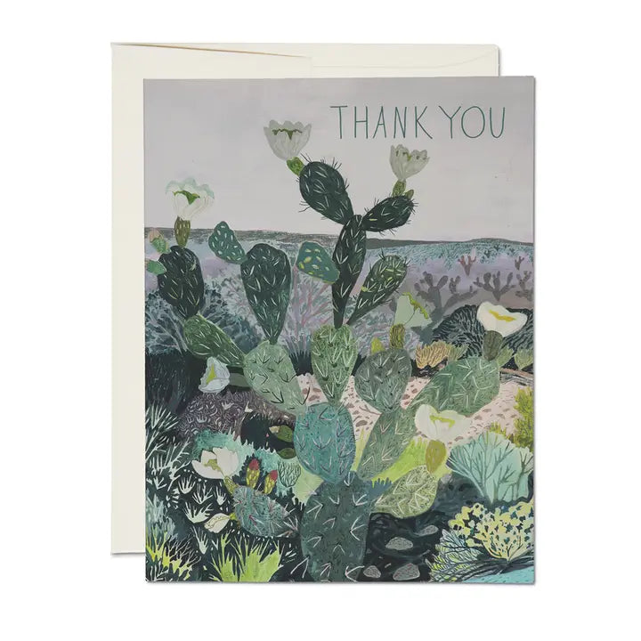 Red Cap Cards - Greeting Card - Desert Landscape Thank You