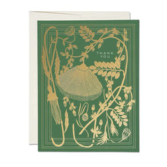 Red Cap Cards - Greeting Card - Sage Thank You