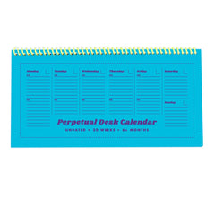 Next Chapter - Perpetual Desk Calendar - Aqua