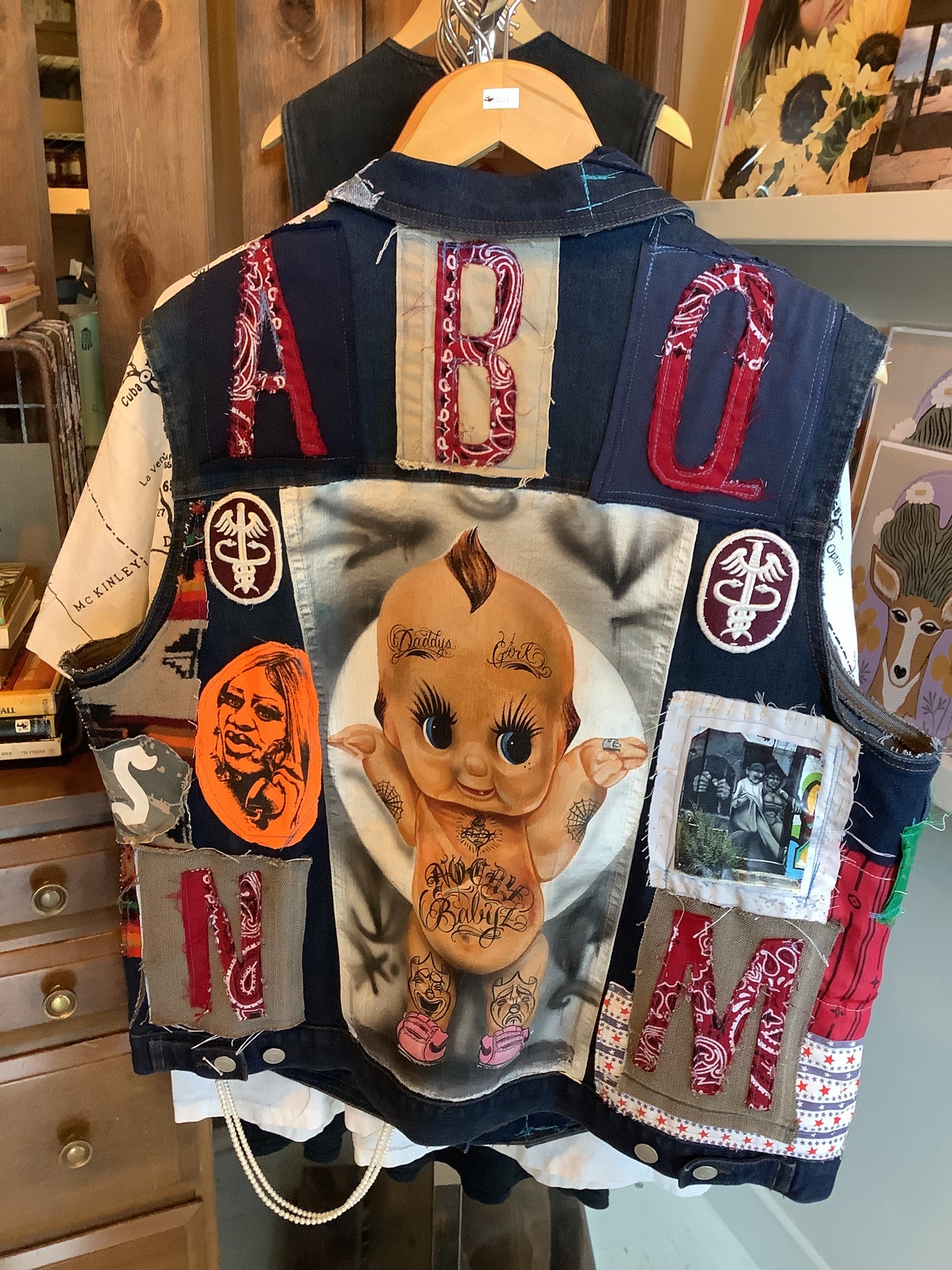 Apple Vintage - Vintage Clothing - NO CRY BABYZ ABQ art vest